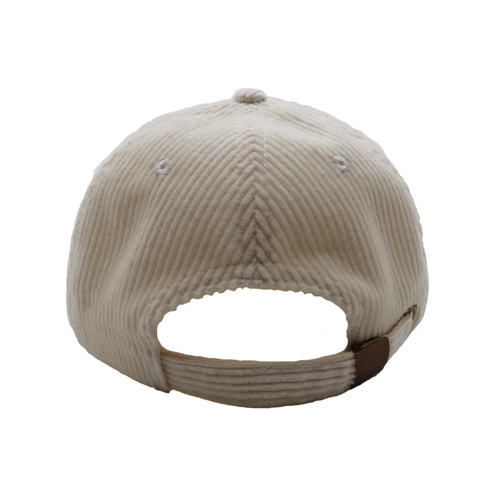 high quality corduroy material custom own embroidery  caps suitable for people of all ages baseball caps