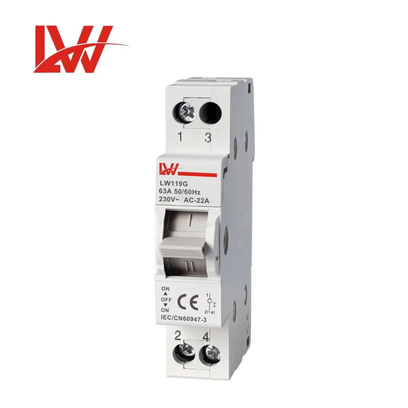 dual power SF  1-0-2 1P  2P 3P 4P 20A Modular Changeover Switch