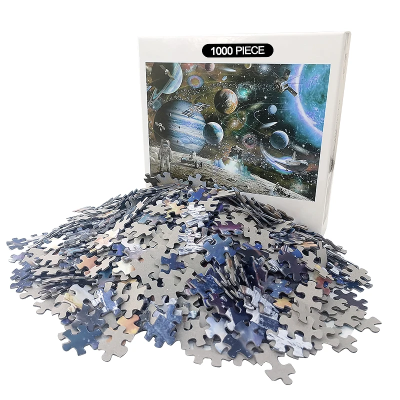 Hot Sale Wholesale Custom Space Travel 1000 Pieces Customized Jigsaw Puzzles For Adults