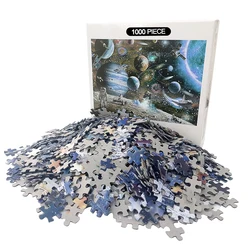 Hot Sale Wholesale Custom Space Travel 1000 Pieces Customized Jigsaw Puzzles For Adults