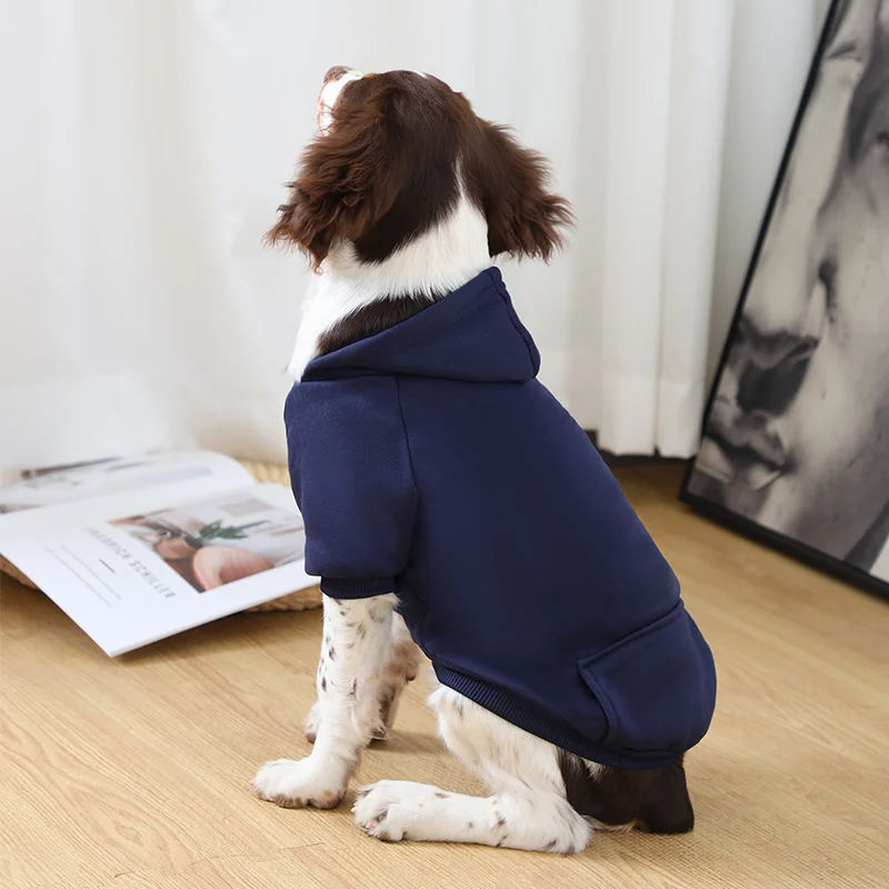 Jumpsuit Warm Soft Pet Clothes Wholesale Customized  Hoodie Dog Coats Pet Clothes Winter Plain Pet Hoodie