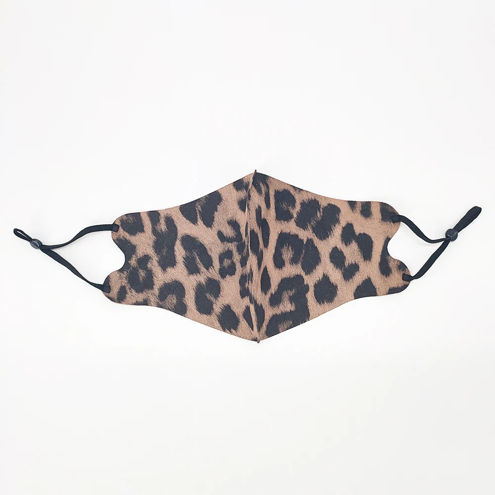 
Luxury Adult Fashion Printed Anti-Smog Washable party Mask suede Leopard Print mask face care 