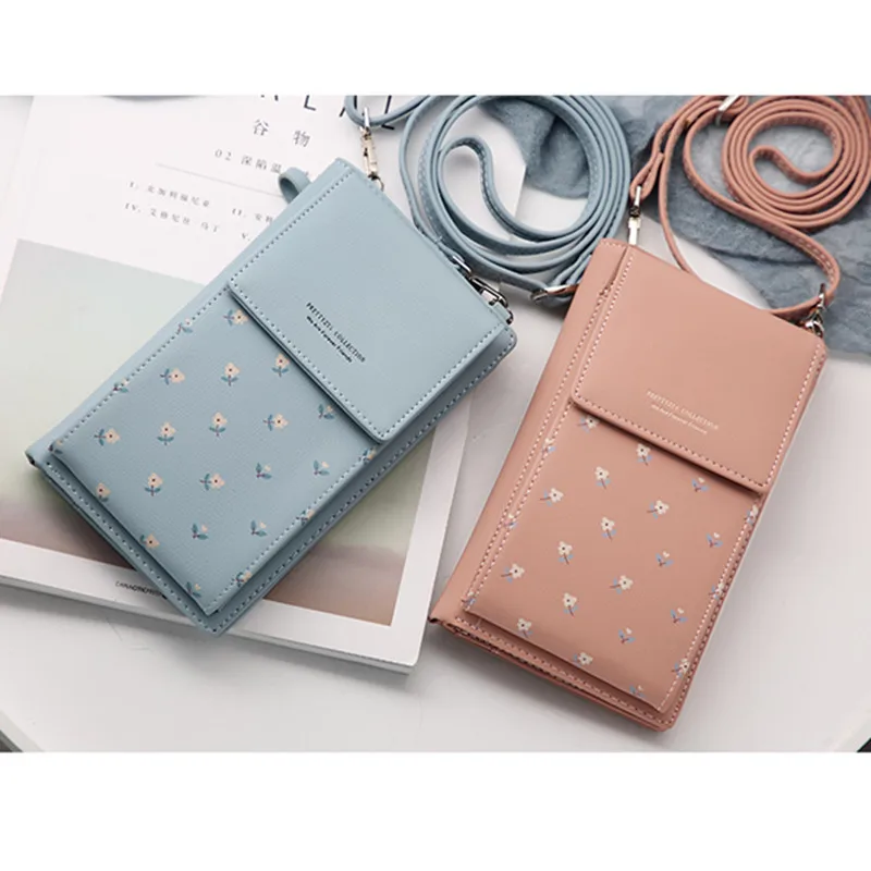 Korean Fashion Flower Purse Printing Bags Large Capacity Ladies Wallet