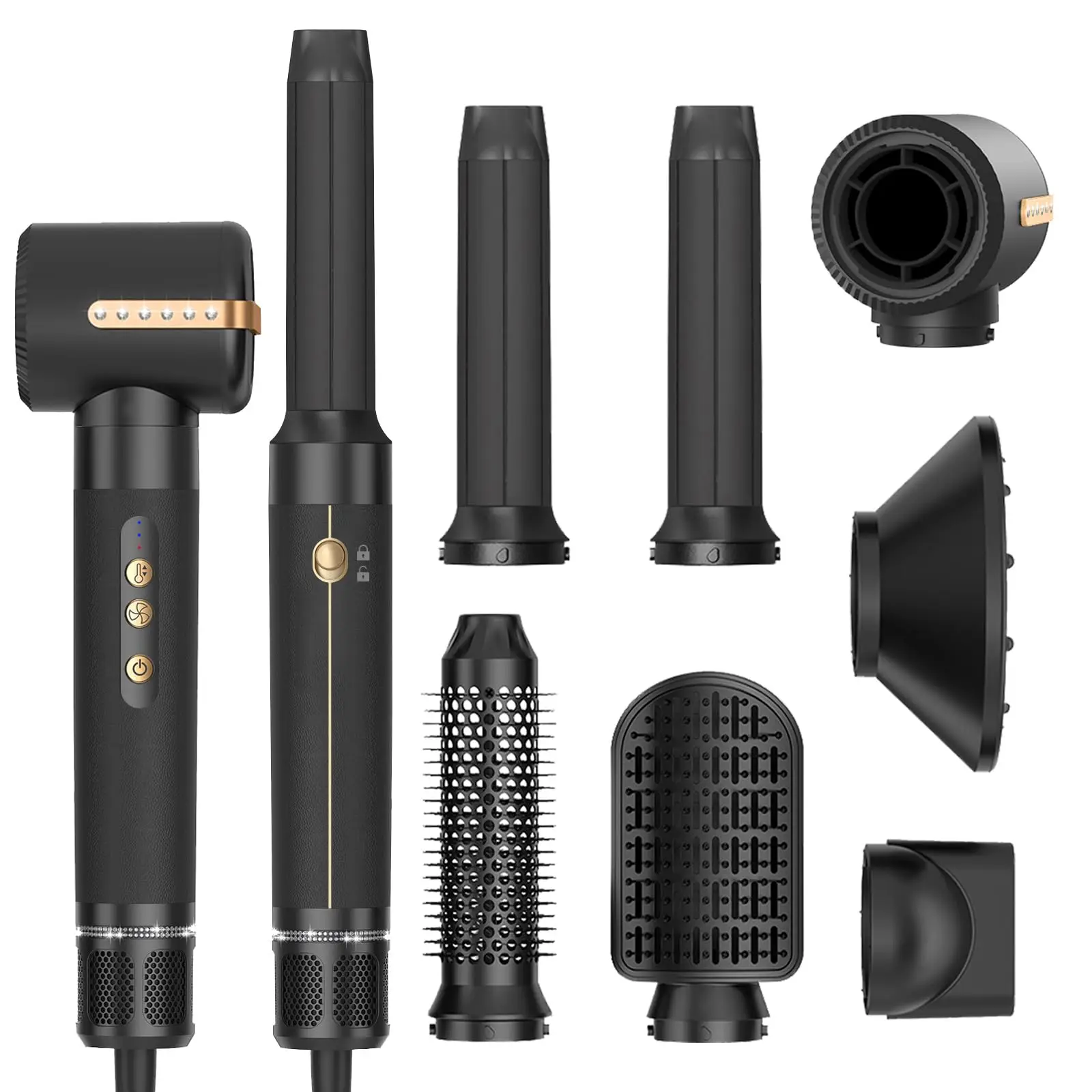 Salon Quality New 7 in 1 Hair Dryer set with self-cleaning function Wholesale Salon Dryer Quick-Drying Hair Drier Blow Dryers