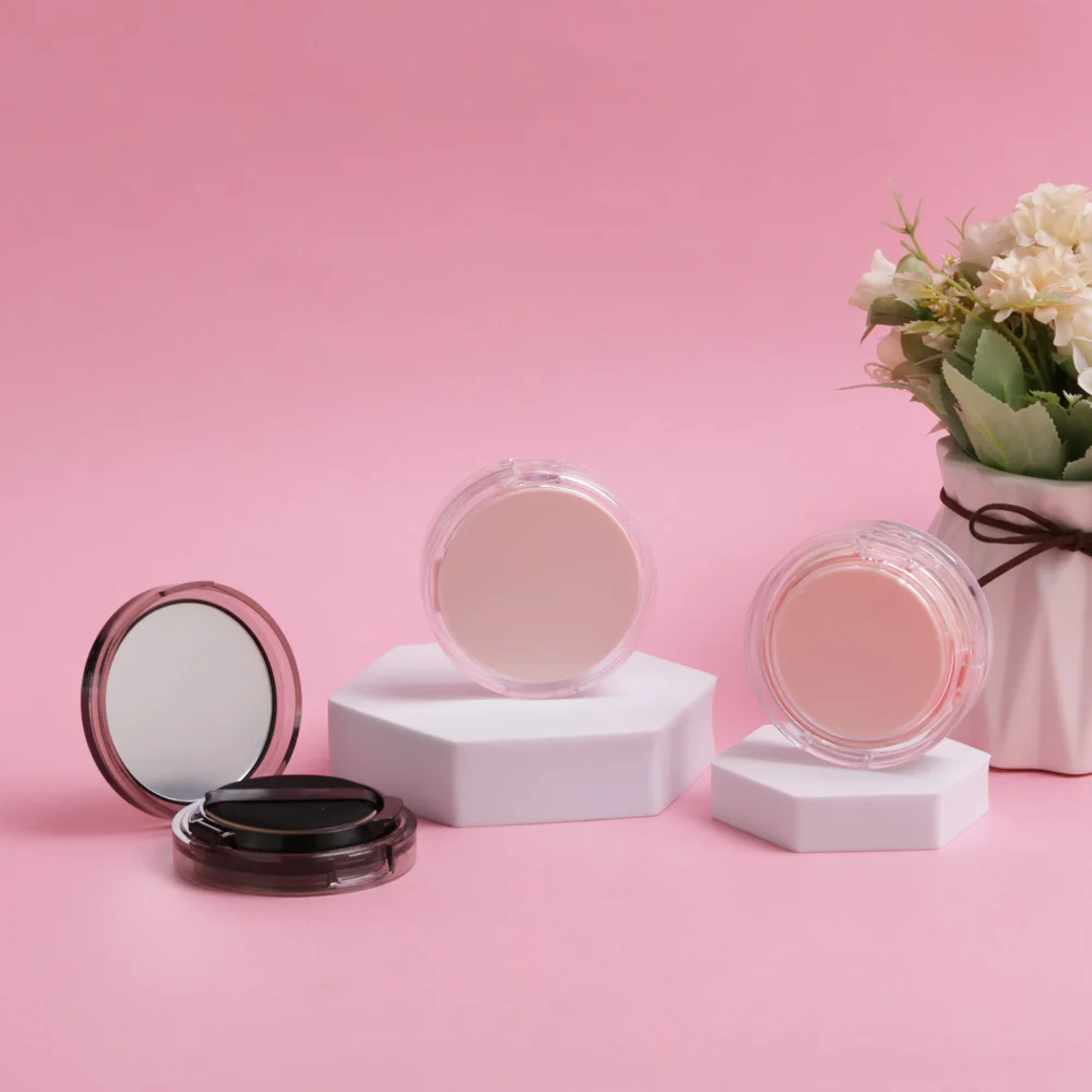Creative Empty Foundation Powder Box Compact BB Cream Pressed Powder Box Air Cushion Case With Puff