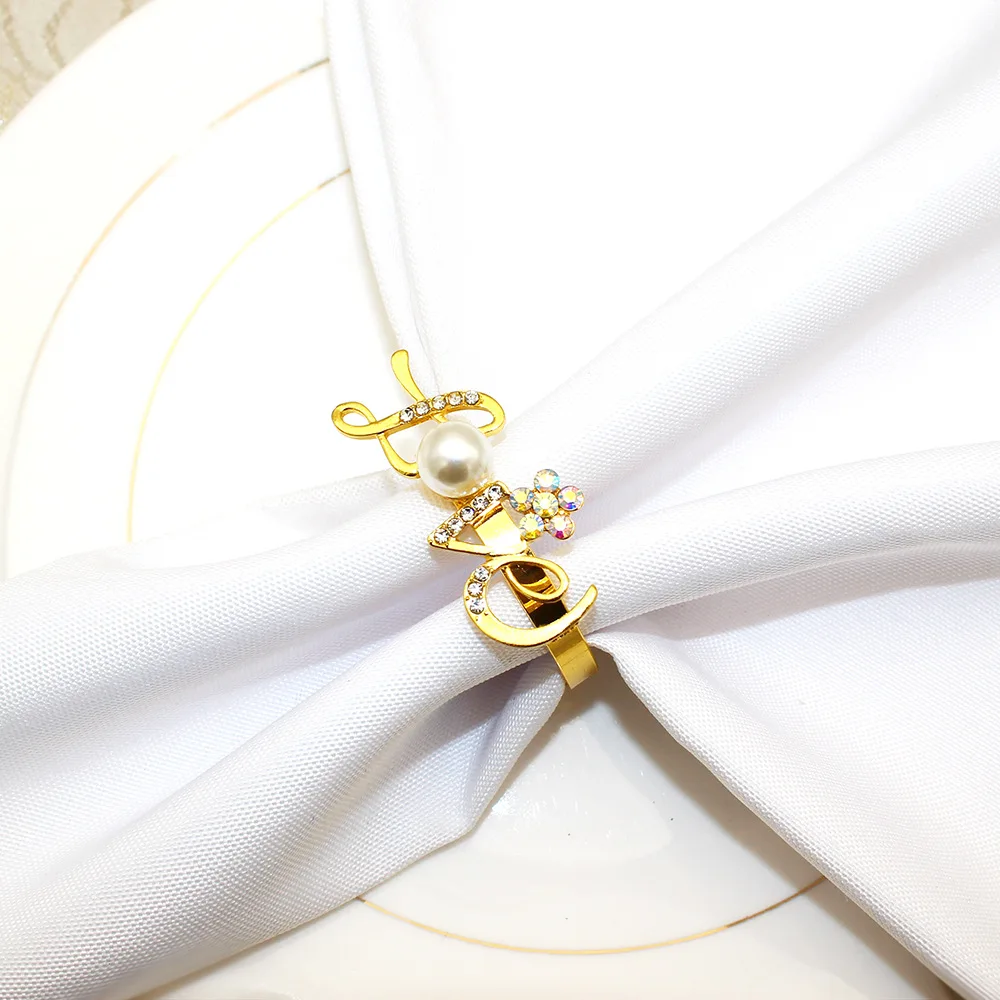 LOVE Diamond Encrusted Napkin Ring for Wedding Party