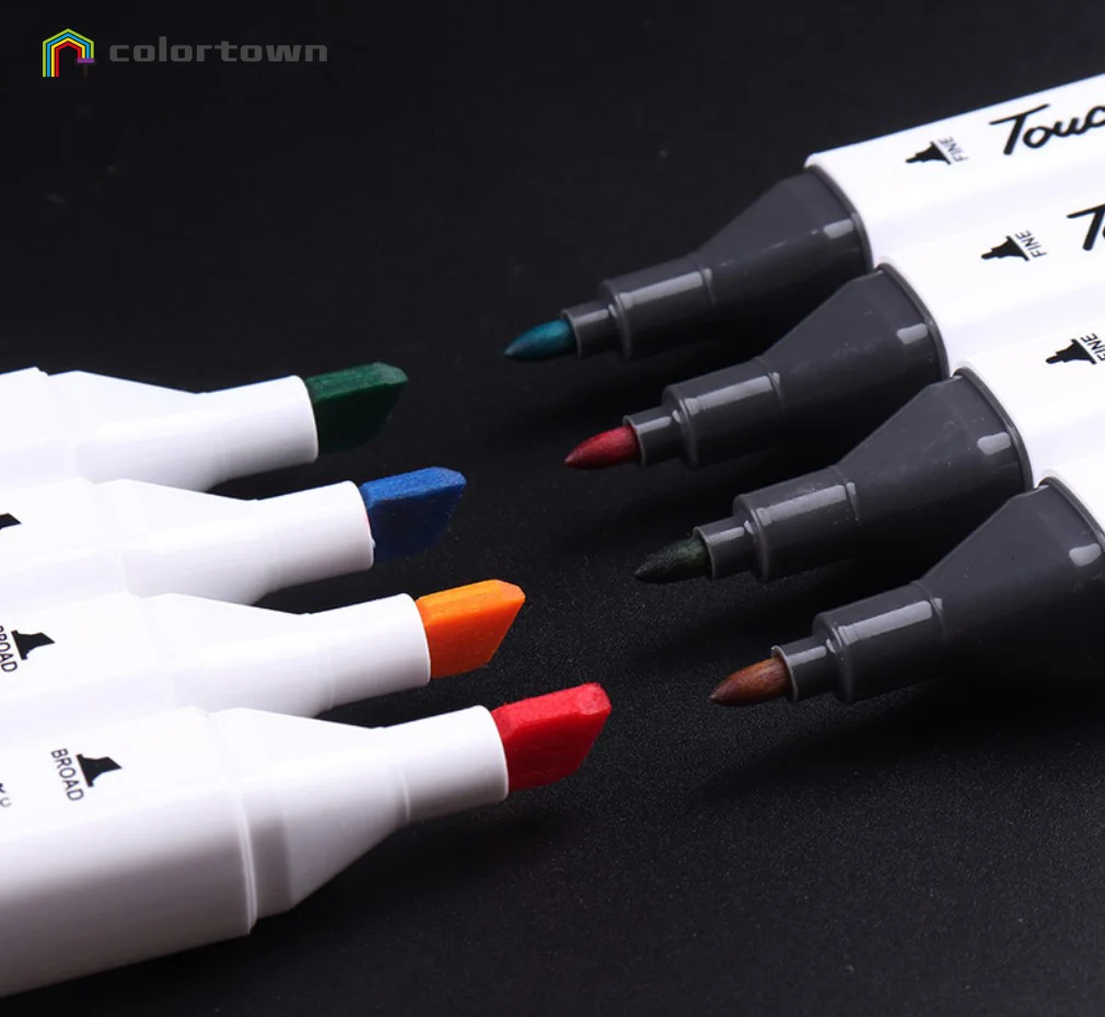 40pcs 60pcs 80pcs 168pcs Touch Raven professional dual tips alcoholic marker pen set custom OEM box art supplies