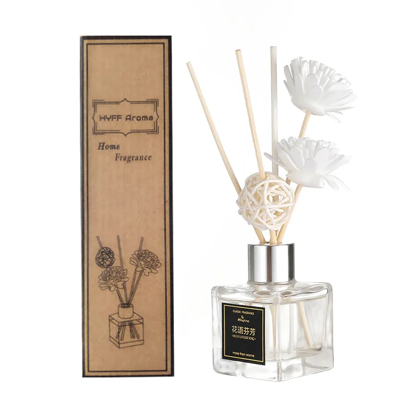 2020 new decorative home fragrance diffuser aroma reed diffuser with rattan stick