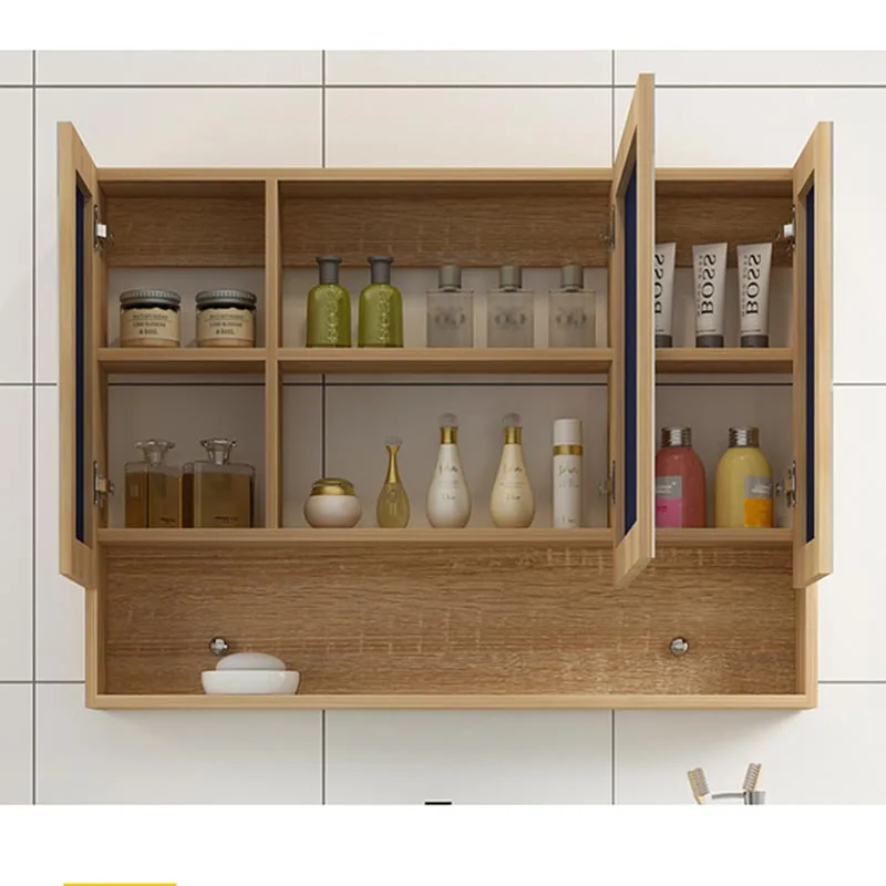 Bathroom Cabinet Furniture with Mirror Wooden