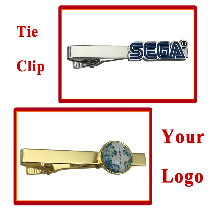 China Wholesale OEM Golden Custom Metal Tie Clip Custom Logo Silver with Gift Box Package
