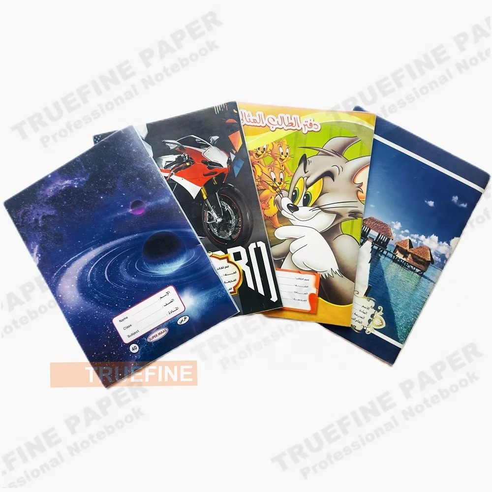 Students Cheap Soccer Star Cover Design Writing Yemen School Exercise Books 80 Pages With Perfect Binding