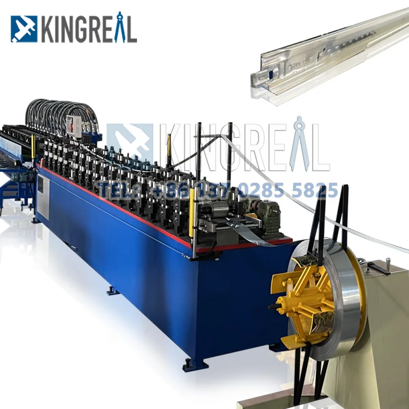 KINGREAL Cost-Effective T15/24 Ceiling T Bar Roll Forming Machine Main T and Cross T Metal Frame Profile Machine India
