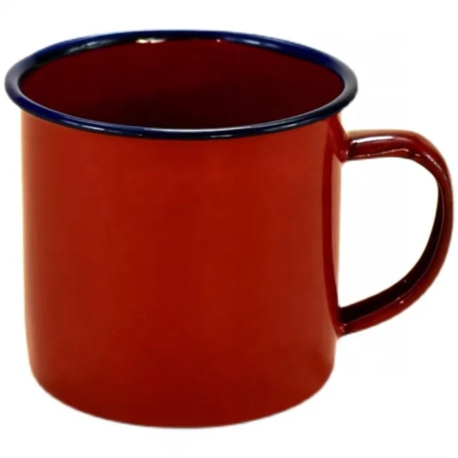 New Wholesale Sublimation Should Customize Logo Portable Outdoor Travel Camping Enamel Metal Coffee Mug Water Cup