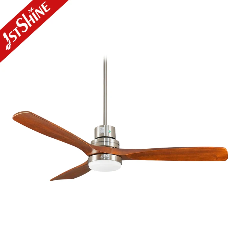 1stshine european style modern ceiling decoration 52 inch dc motor 3 wood blade led light ceiling fan