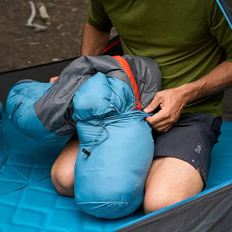 Manufacturer Waterproof Ultralight Backpacking Polyester mummy sleeping bags with Stuff Sack