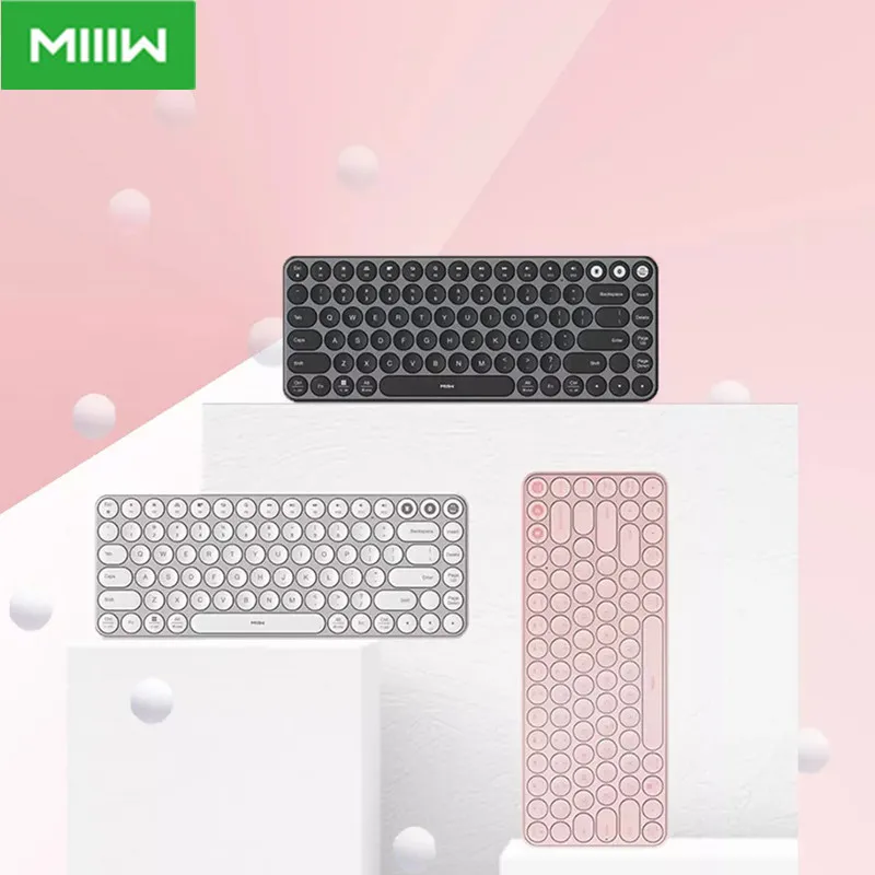 Xiaomi MIIIW мини Bluetooth, Dual режим клавиатура 85 клавиш 2,4 ГГц гарантийная мульти система Беспроводная клавиатура для офиса ноутбук планшеты