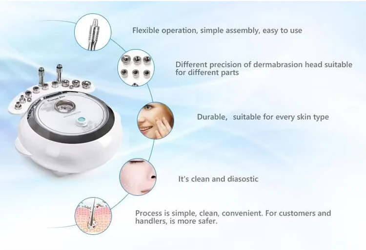Newest 3 In 1 Hydro Dermabrasion Skin Deep Cleansing Machine Black Head Removal Acne Treatment Machine
