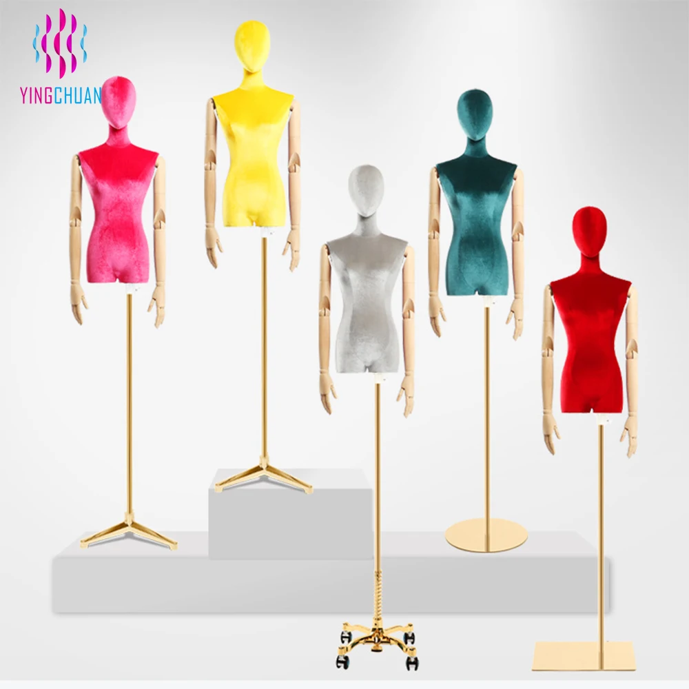 High Quality Elegant Female Half Body Adjustable Dress Form Mannequin for display