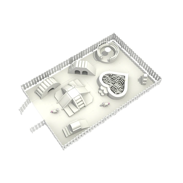 QiaoQiao Hot sale  kid soft play all white rental indoor playground for sale