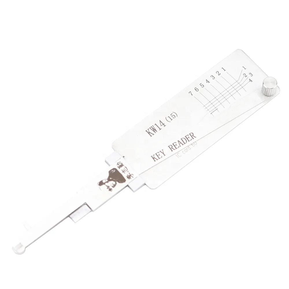 Lock Pick and Decoder Locksmith Tools KW14 (15) For Kawasaki Motorcycle Motor Lishi KW14(15) KEY READER 2 in 1