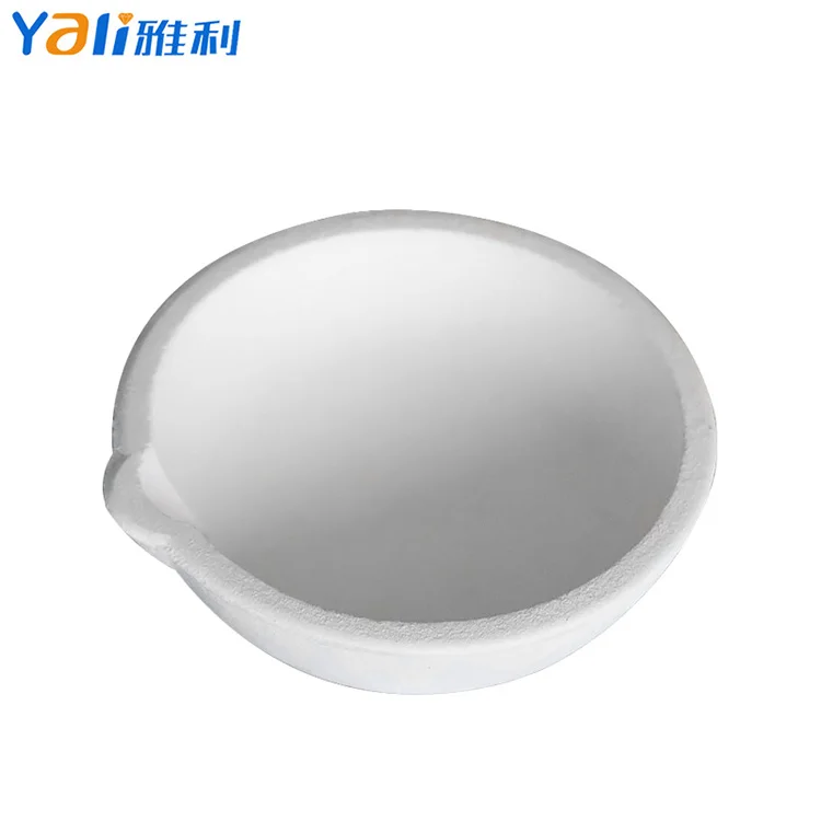 Good Quality 250 grams Ceramic Bowl Corrosion Resistance Quartz Crucible Ceramic Boat Crucible For Melting Platinum