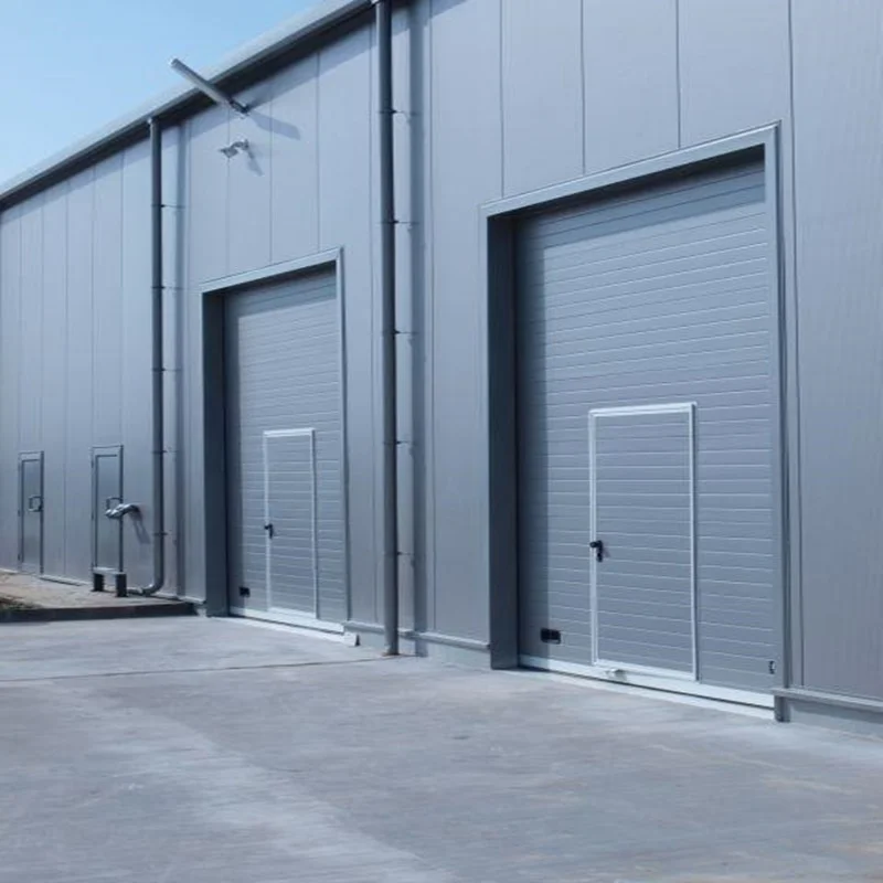 Steel Insulated Industrial Sectional Door With Best Price With Pedestrian Door