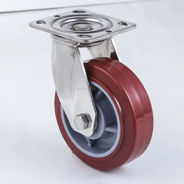 Economy Polyurethane Wheel Stainless Steel Casters Heavy duty