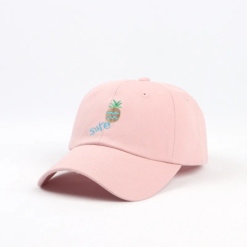 Custom embroidered baseball cap and dad hats duck tongue hat curved edge sun shading hat