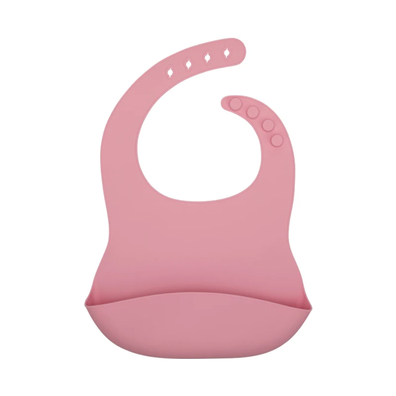 2024 BPA-Free Baby Bib Microwave Oven Dishwasher Safe Waterproof Silicone Feeding  Bib Training Printed Food
