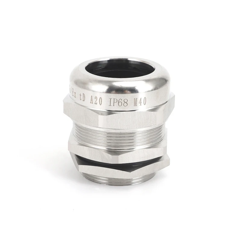 PG13.5 SS304 SS316 waterproof IP68 connector hot sale Spiral Metal Stainless Steel Cable Glands