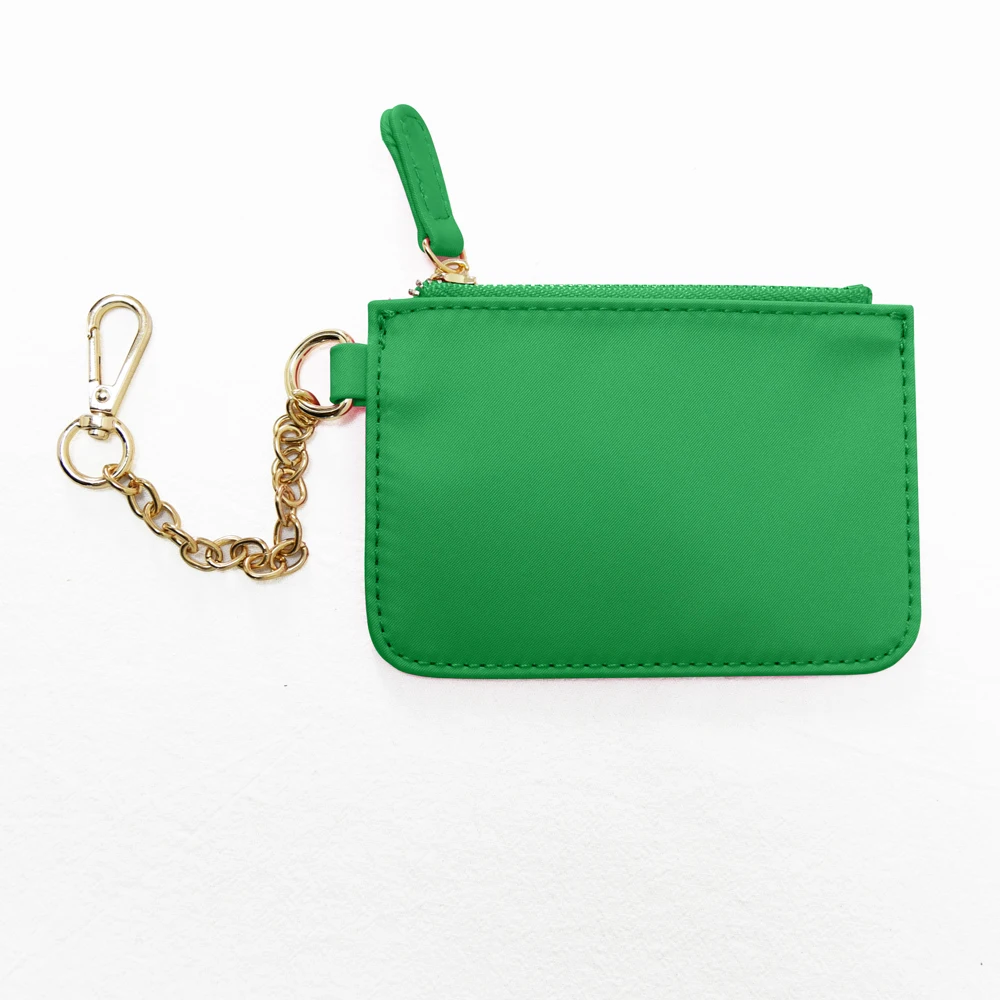 Mini Keychain Wallet  Nylon Wallet Card Holder Women Coin Purse with Zipper