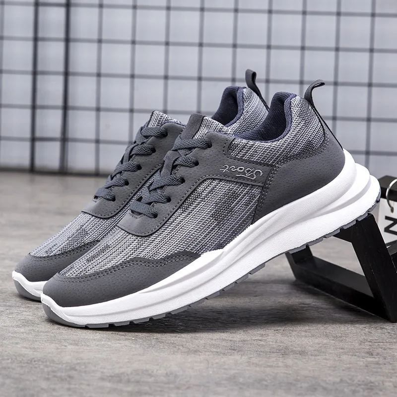 Wholesale Breathable Mesh Comfortable  Outdoor Walking Heightened Running Men breathable sneakers Shoes