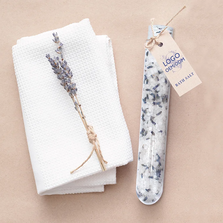 Custom Spa Salt Relax Body Care Epson spa lavender bath salt containers glass