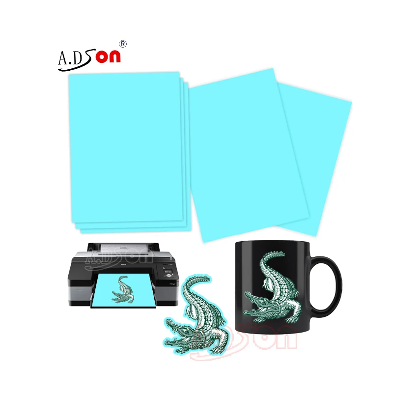 A.DSon Blue Base Backed Transparent Clear Laser Waterslide Decal Papers