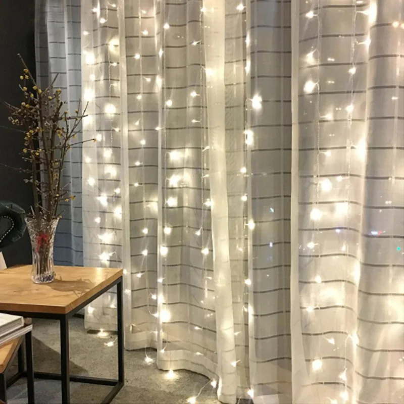 Wholesale holiday decoration USB 3*3m 300 LED Window Curtain String Light star led curtain light holiday lighting christmas
