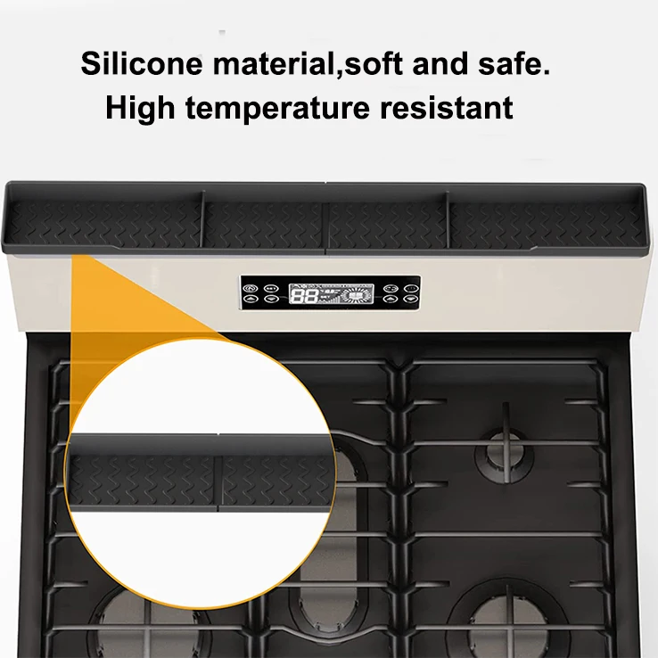 30 Inches Kitchen Silicone Magnetic Over Stove Top Shelf for Kitchen organization Spice Rack