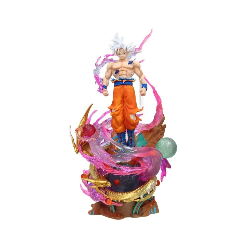 Драконий шары аниме без рук Экстремальная кукла Гоку Супер Saiyan может светиться из ПВХ фигурка