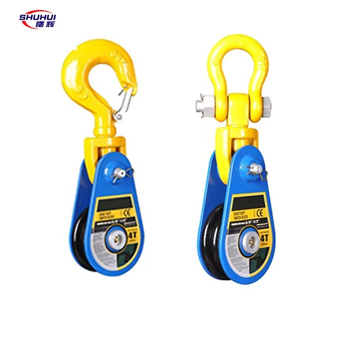 Hook Type Crane Lifting Snatch Pulley Block hand chain pulley block