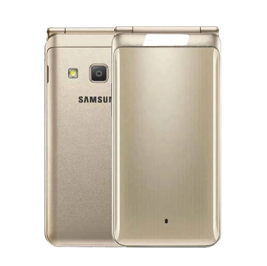 Телефон Galaxy Folder на Android с сенсорным экраном 3,8 дюйма, 4G, LTE, большой аккумулятор 16 Гб