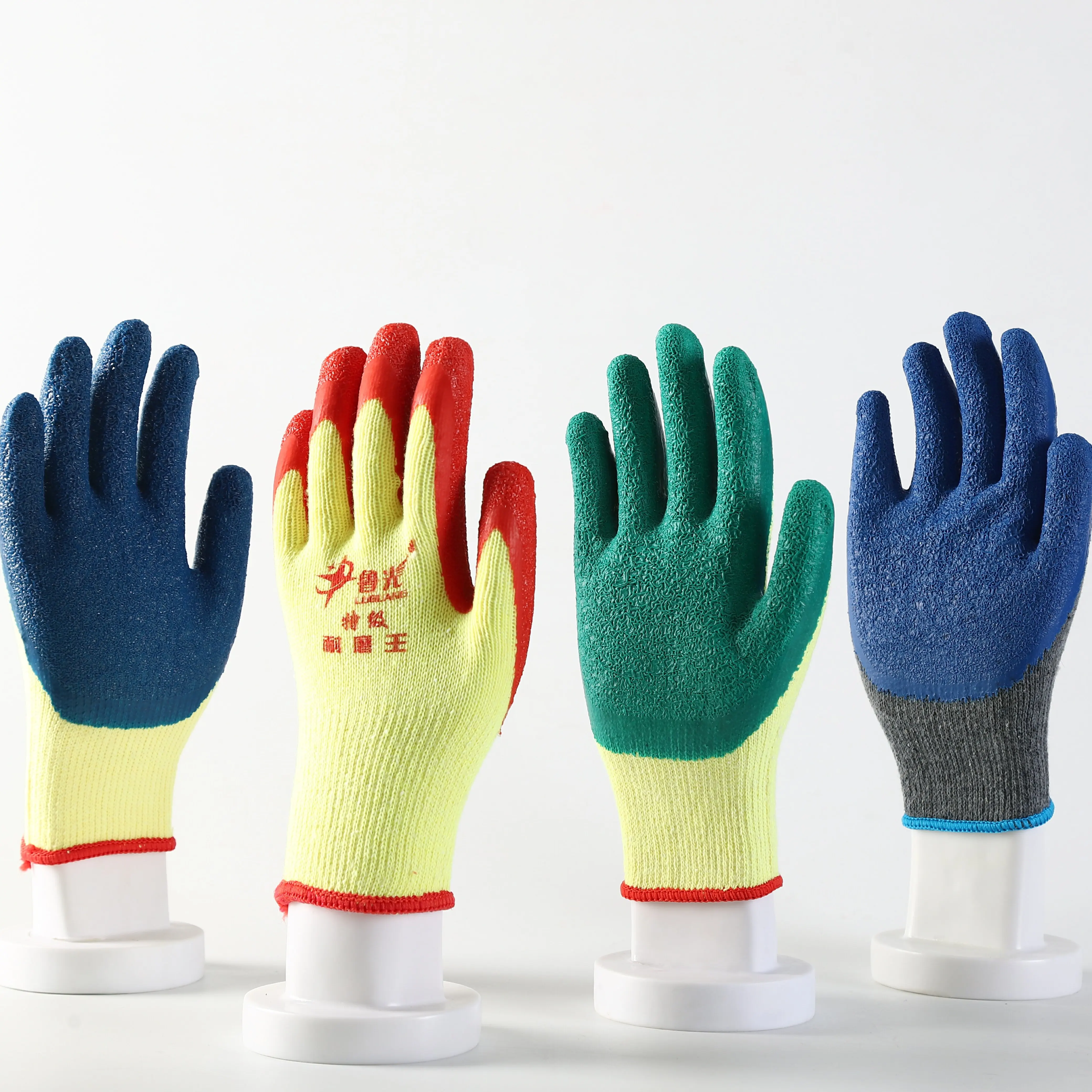 Factory Wholesale Work Latex Coated Wrinkle Gloves slip resistant for industry construction