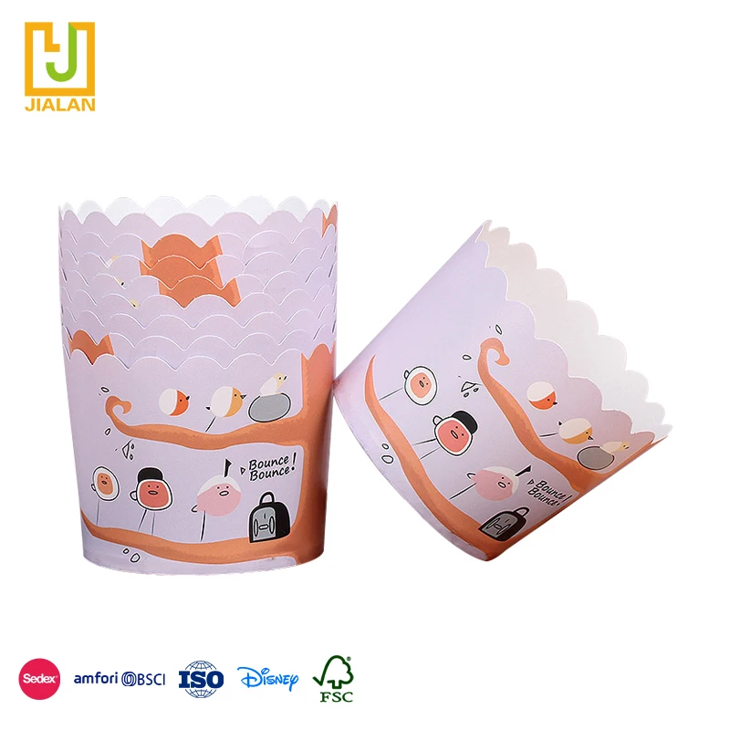 High quality Crepe food paper takeaway holder bubble waffle cone packaging Ice cream egg pancake box