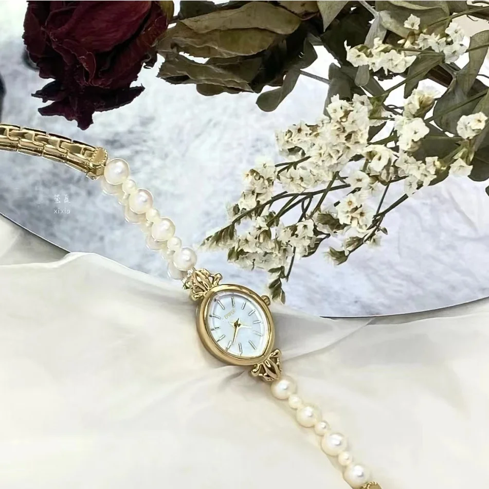 quality character japan movement stainless steel freshwater pearl bracelet waterproof vintage custom quartz watches