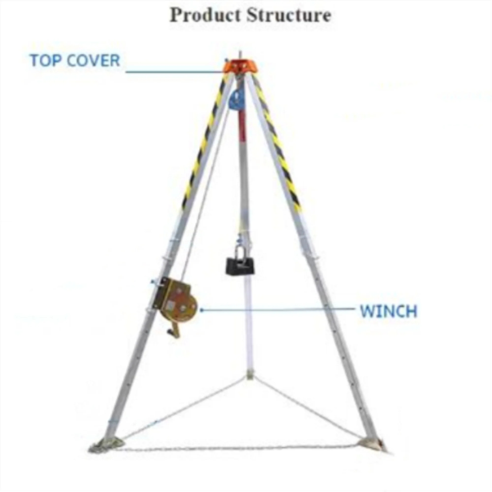 MT-FT1  Mining rescue confined space lifting rescue aluminum rescue the tripod