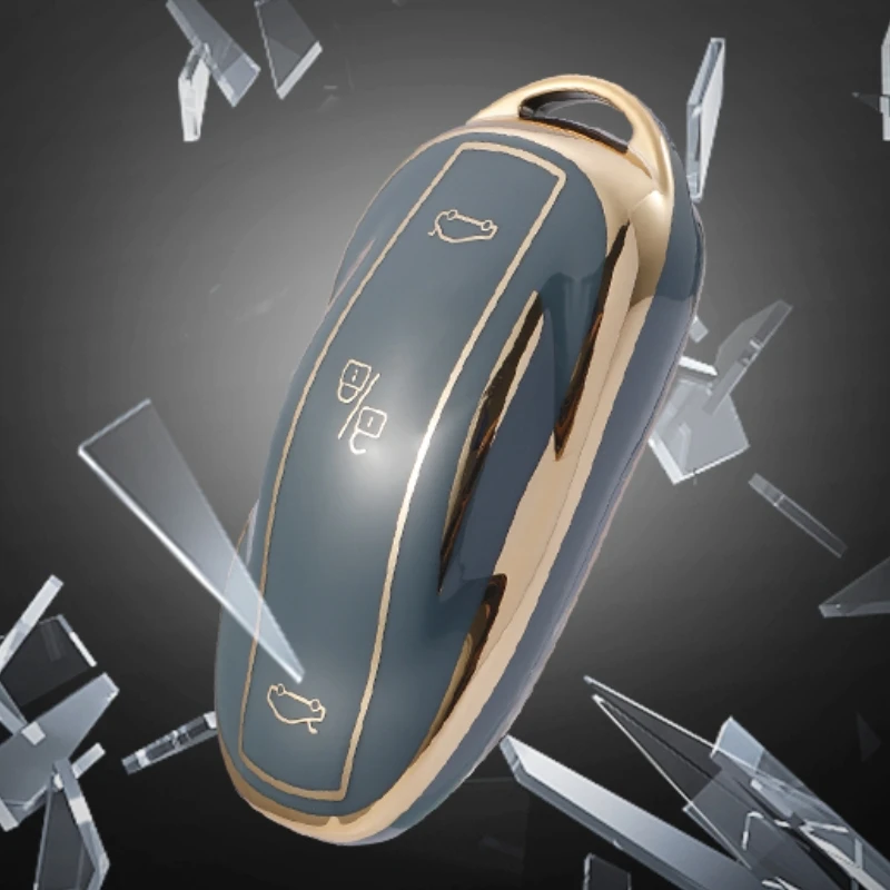 Car Key Case for Tesla Model S Model 3 Model X TPU Car Remote Smart Key Cover Case Shell Holder Fob Key Protector