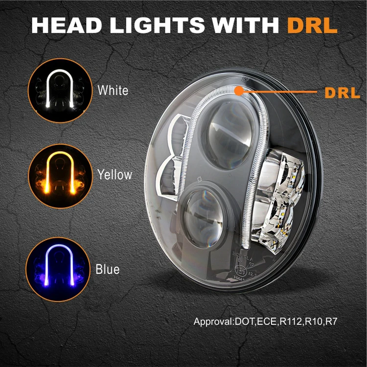 Tuff Plus round DOT 8000lm headlight led auxito led headlight ford ranger led headlight