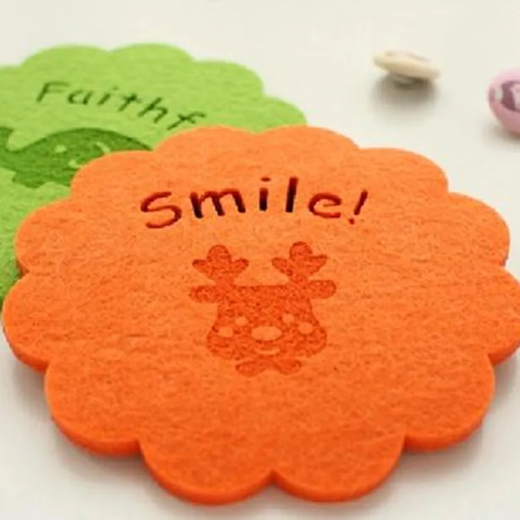 RPET gift round wavy coasters 5mm thick insulated coasters upscale glass coasters