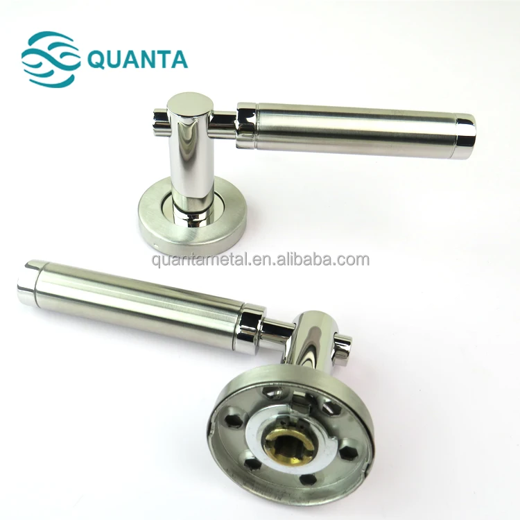 Modern high quality safety wooden door lever handles interior lock,door handle interior