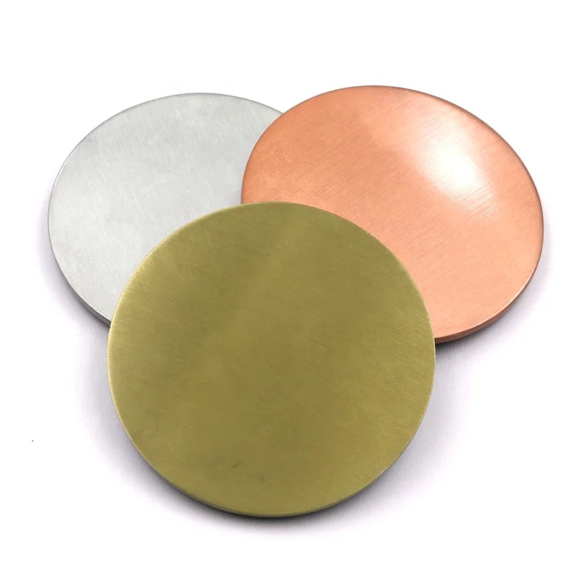 High Quality engraved logo color metal antique bronze copper cup lid cover lid matte finish candle jar metal lid