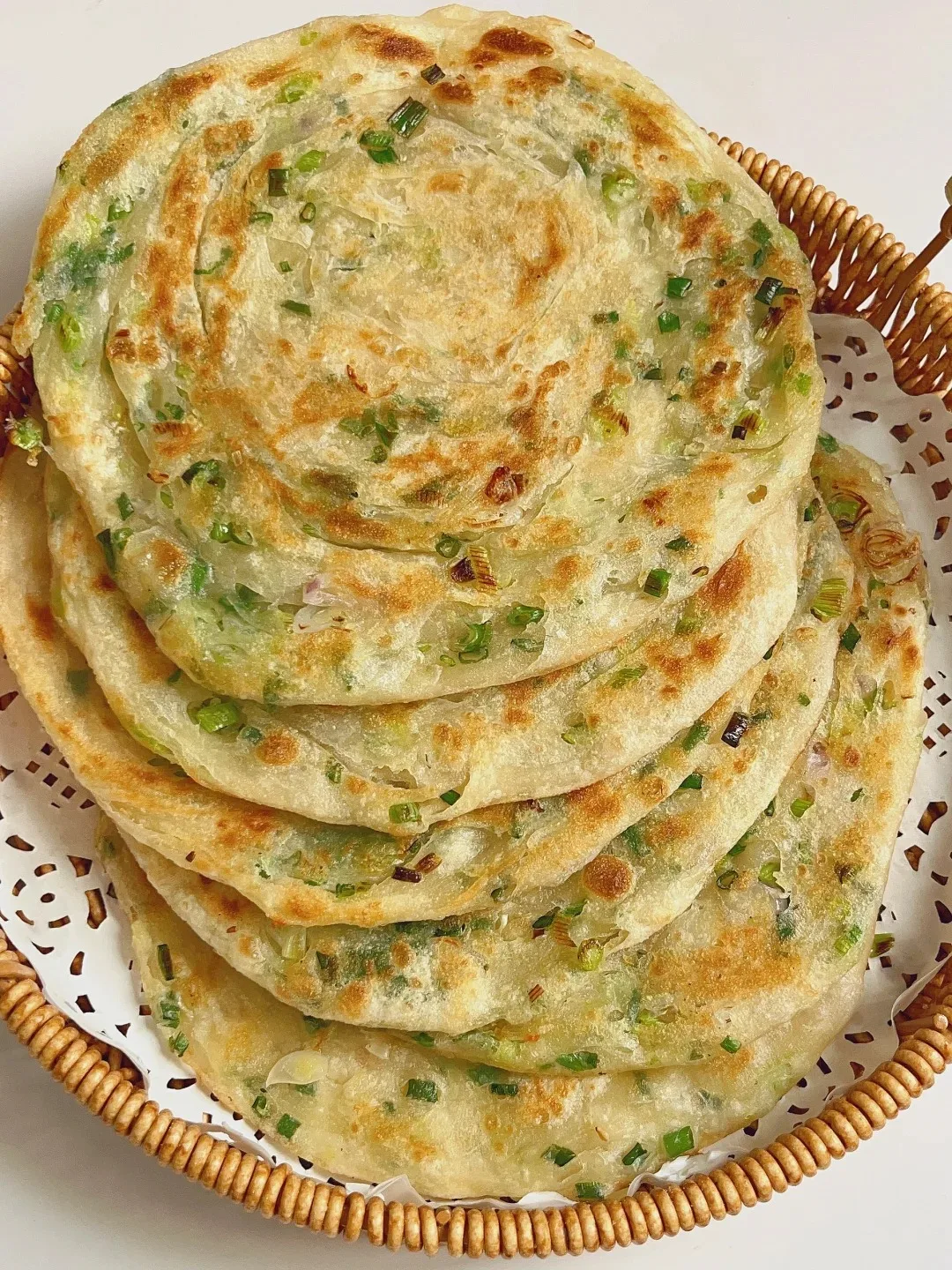 Popular Recommend Vegetable Oil Scallion Pancake Chinese Traditional Shallot Pancake Green Onion Pie