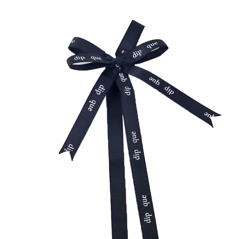 Wholesale Custom Printed Grosgrain Ribbon Bows For  Box Packing